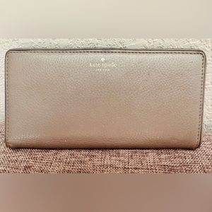Kate Spade Gray Bifold Leather Wallet